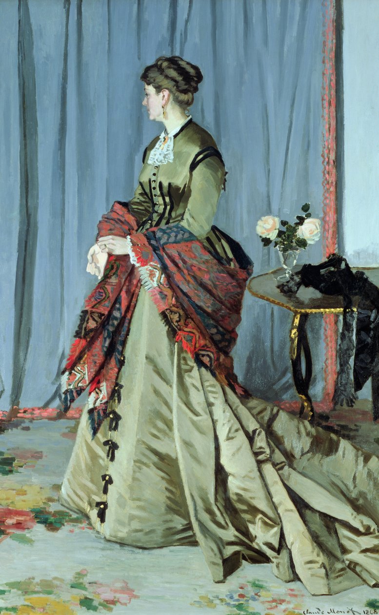 Retrato da Madame Louis Joachim Gaudibert, 1868 de Claude Monet