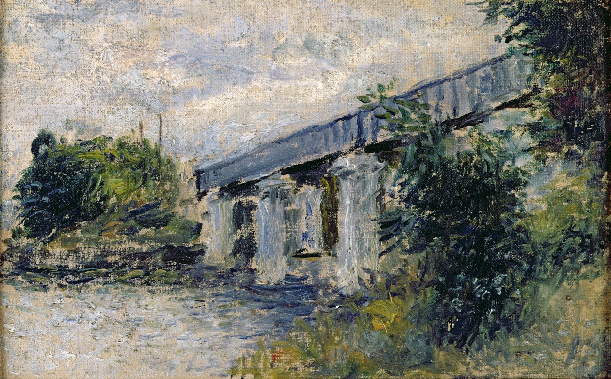 Ponte ferroviária em Argenteuil, 1874 de Claude Monet