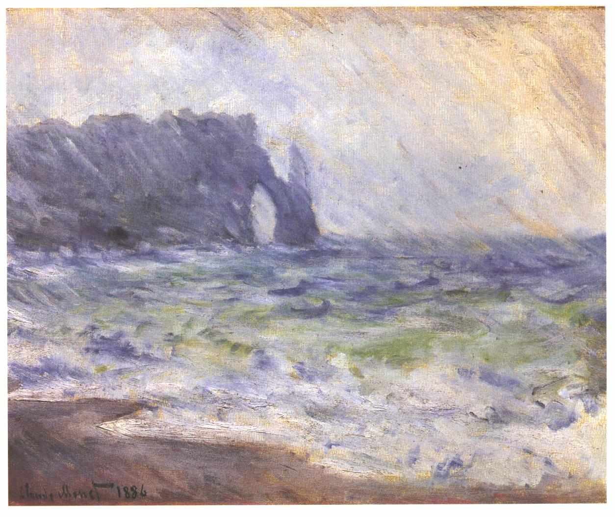 Chuva no Eretat de Claude Monet