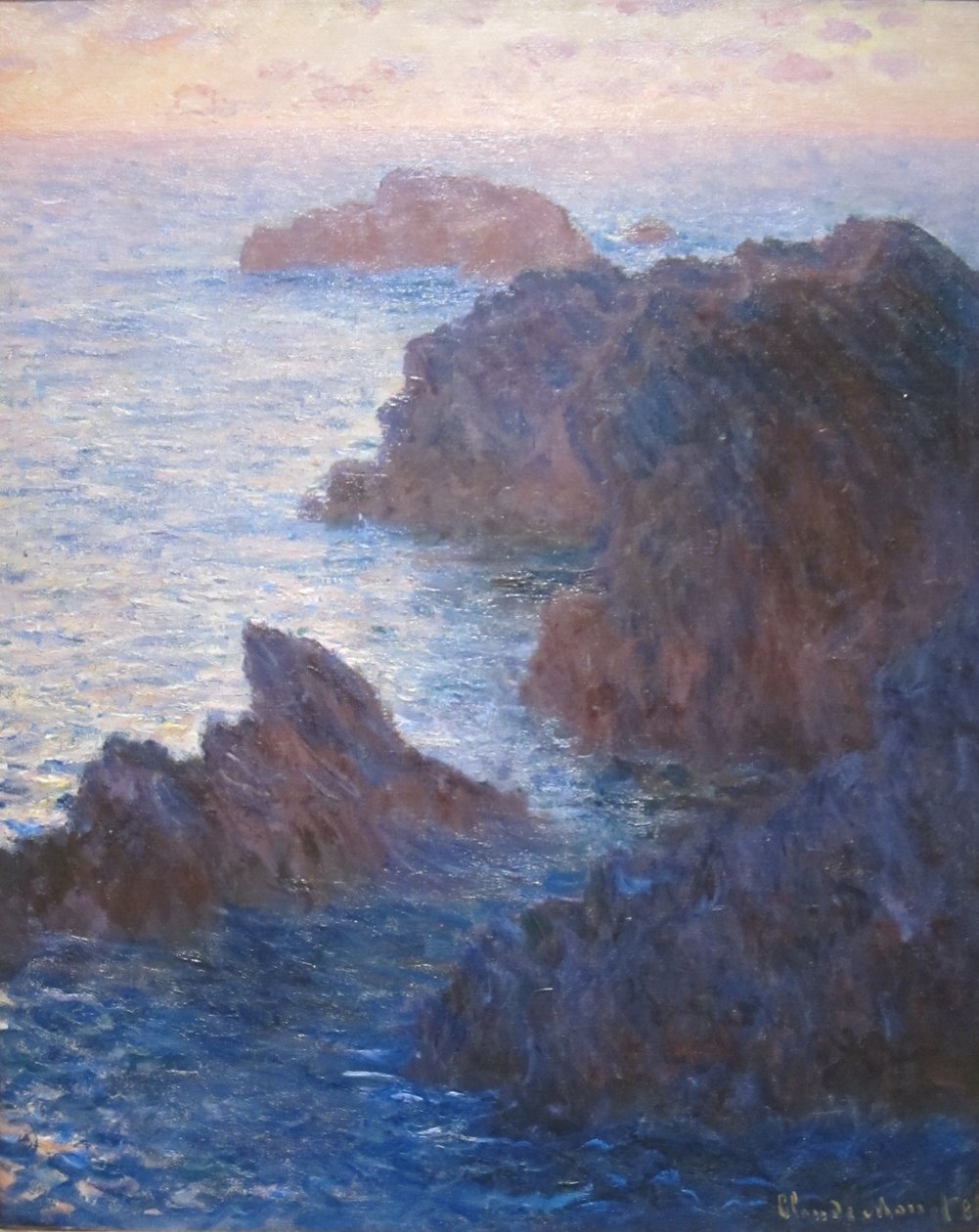 Rochas em Belle-ile, Port-Domois de Claude Monet