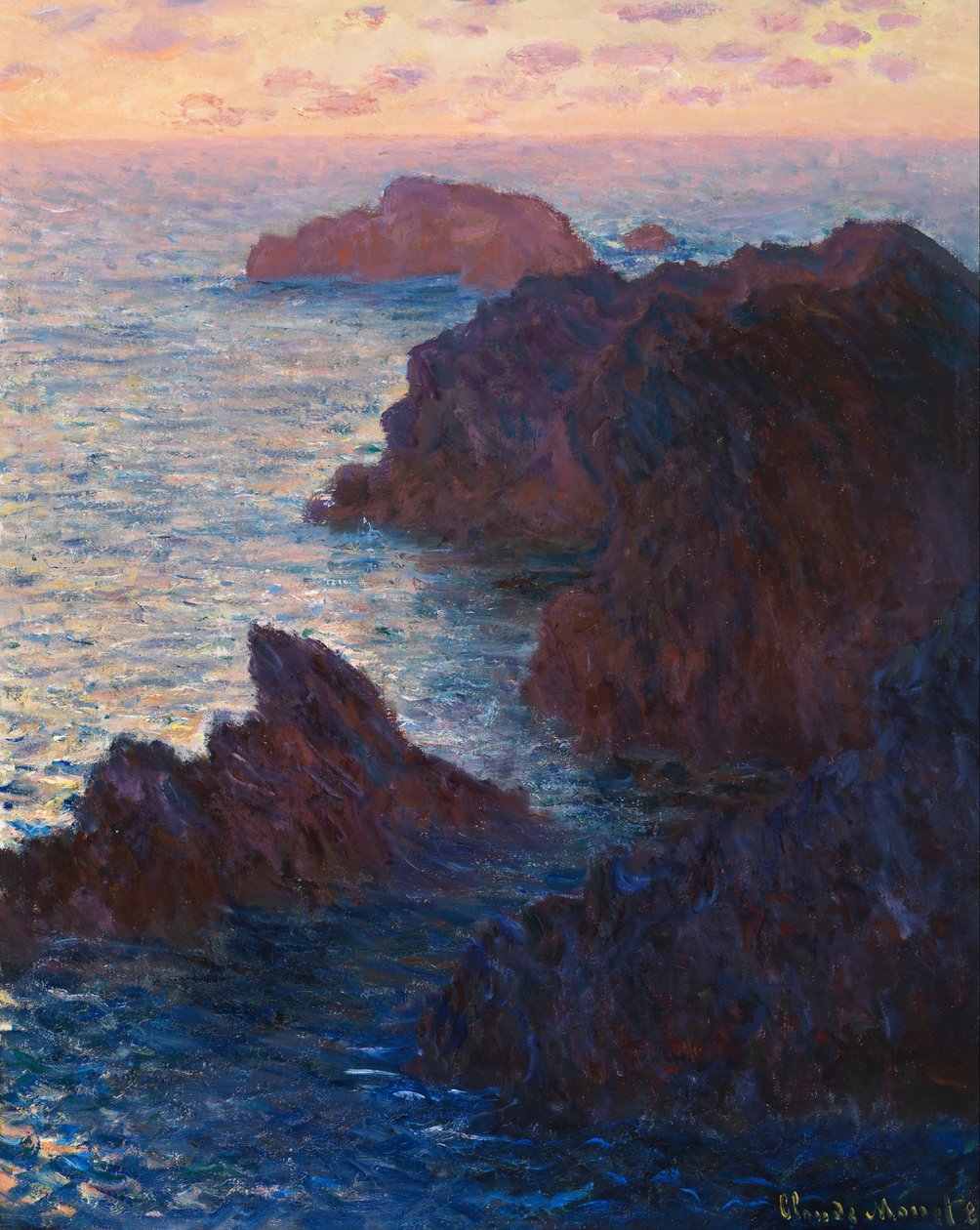 Rochas em Belle-Isle, Port-Domois de Claude Monet