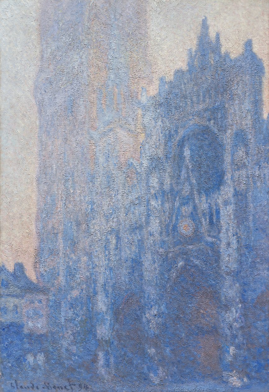 Fachada da Catedral de Rouen e Tour dAlbane (Efeito Manhã) de Claude Monet