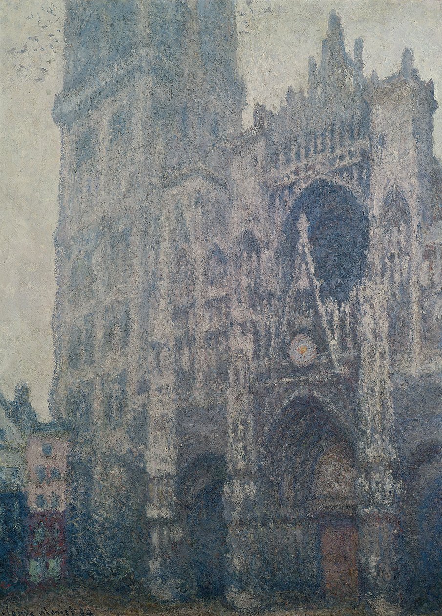 Catedral de Rouen, Portal Oeste, Tempo Cinzento, 1894 de Claude Monet