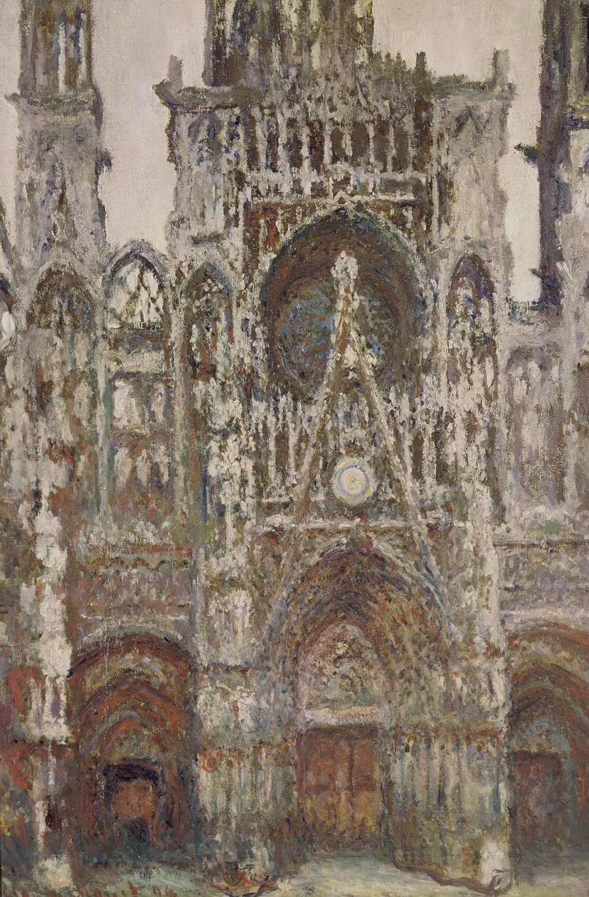 Catedral de Rouen, noite, harmonia em marrom, 1894 de Claude Monet