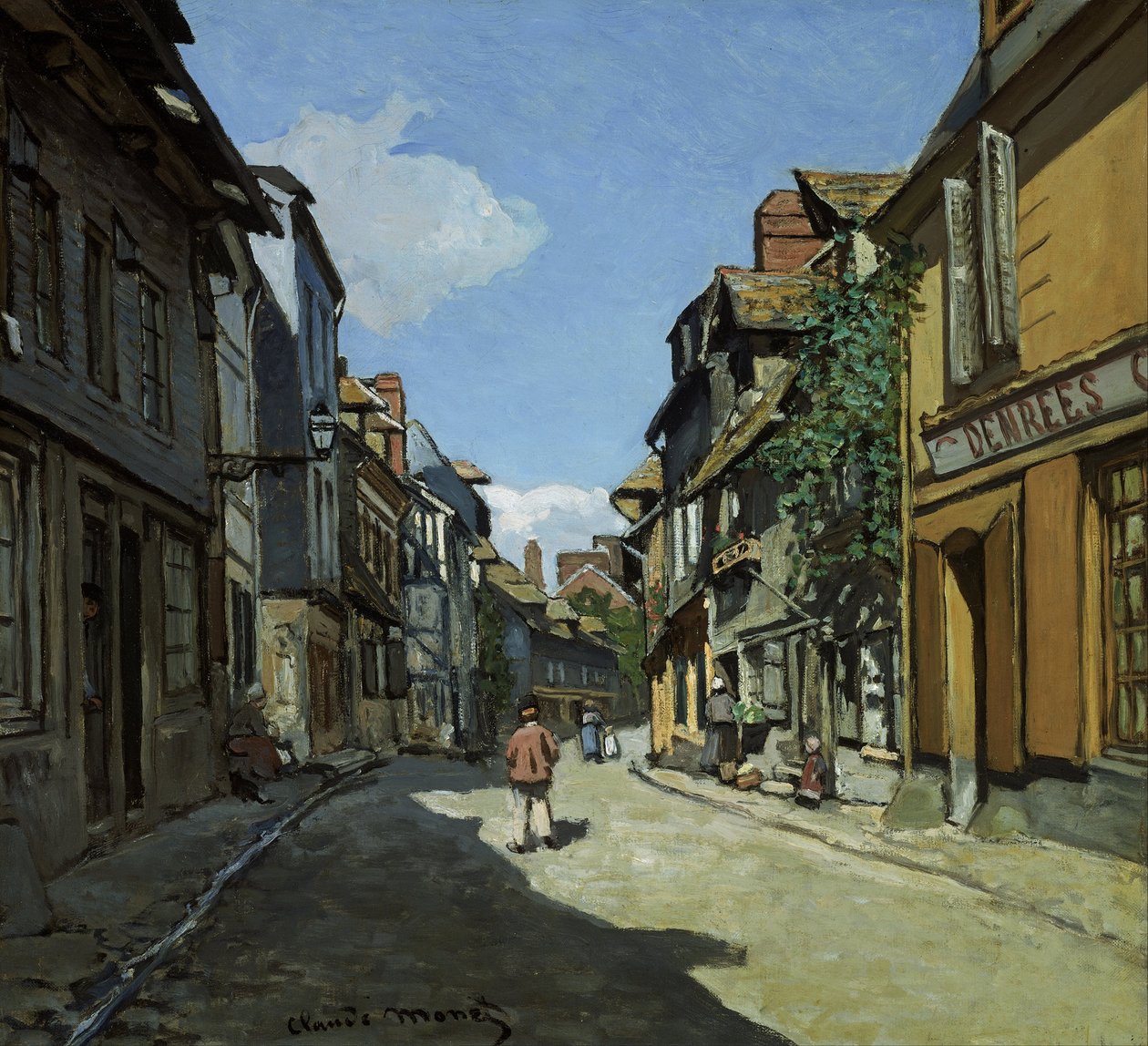 Rue de la Bavole, Honfleur de Claude Monet