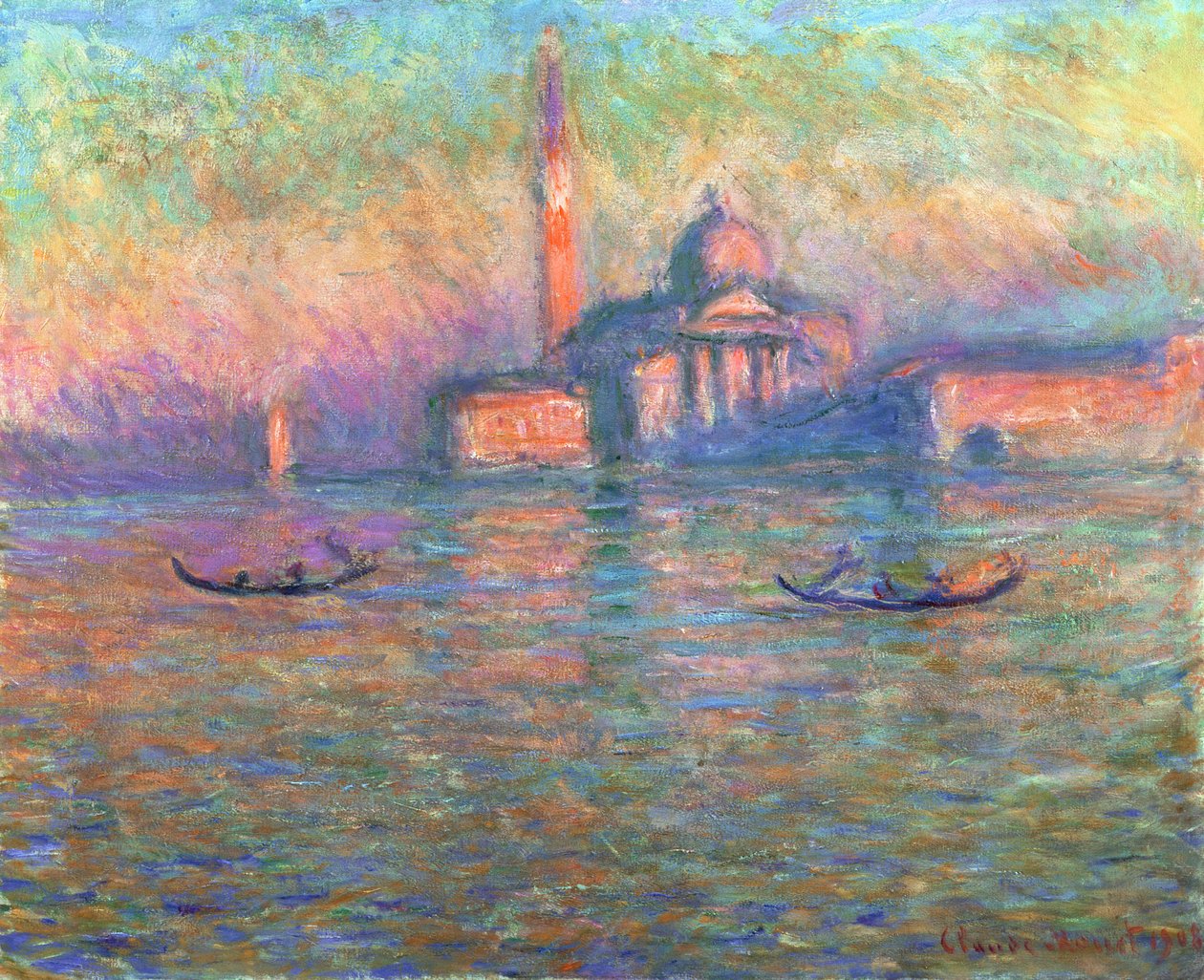 San Giorgio Maggiore, Veneza, 1908 de Claude Monet