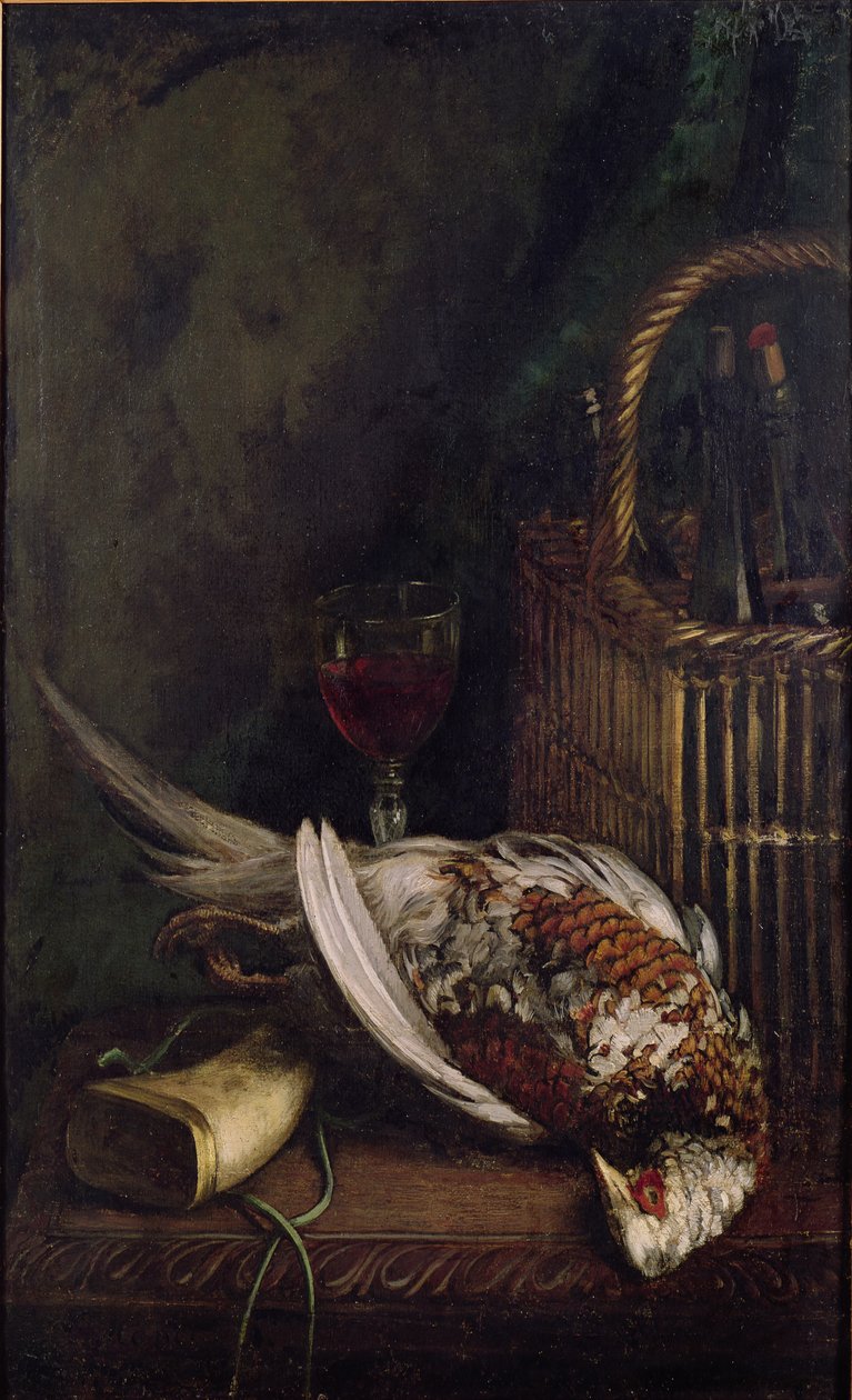 Ainda vida com um faisão, c.1861 de Claude Monet
