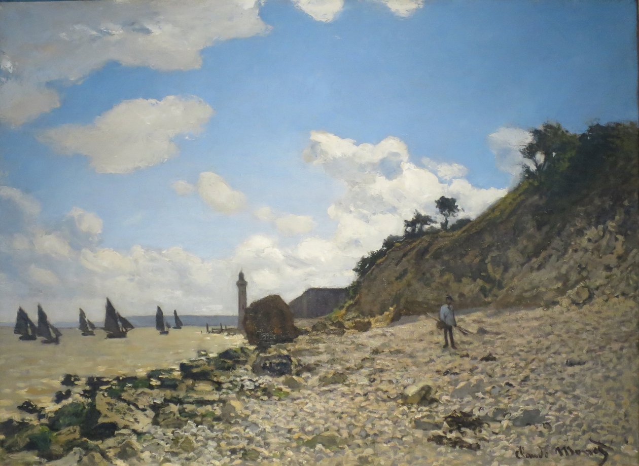 A praia de Honfleur de Claude Monet