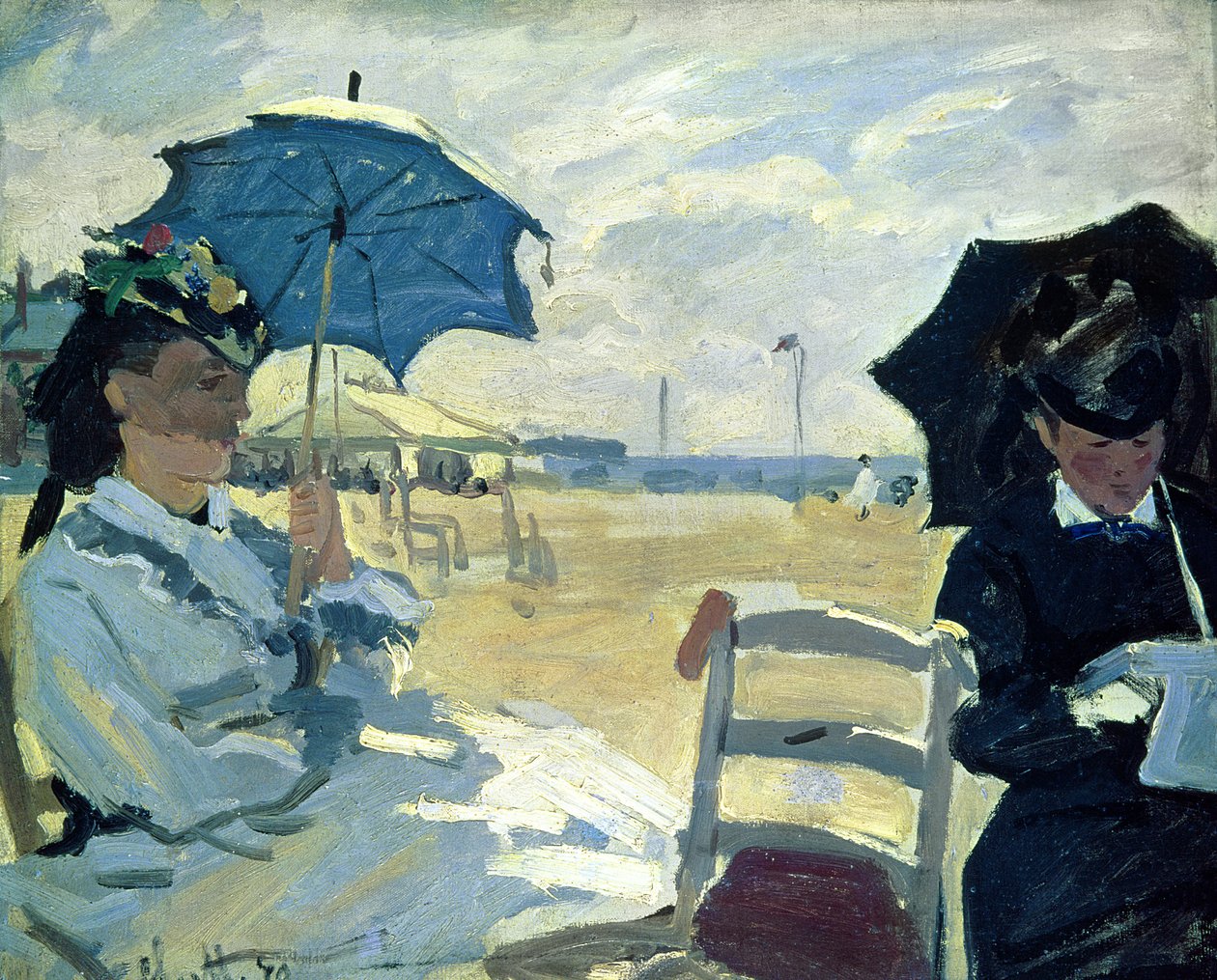 A praia em Trouville, 1870 de Claude Monet