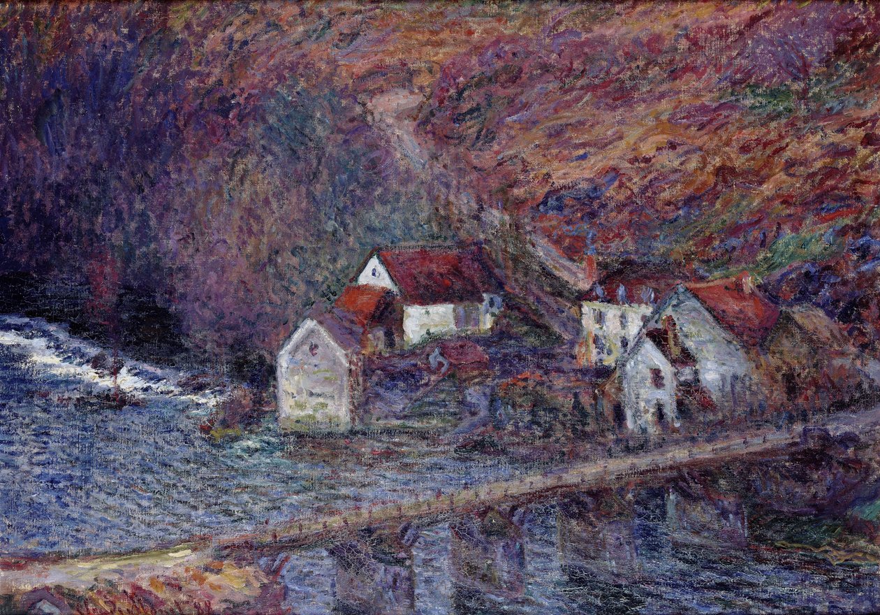A ponte em Vervy, 1889 de Claude Monet