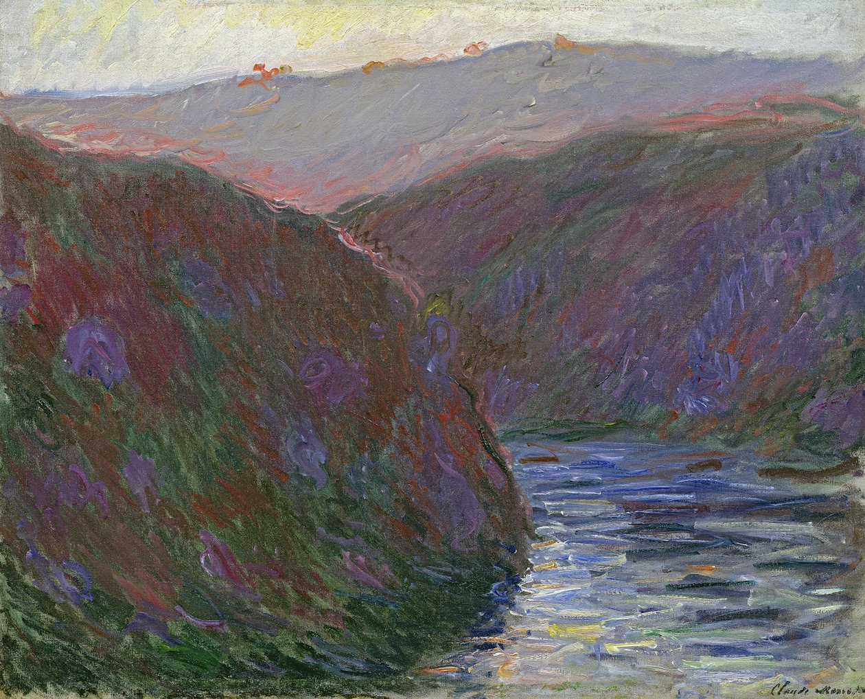 O Vale Creuse, Efeito Noturno, 1889 de Claude Monet