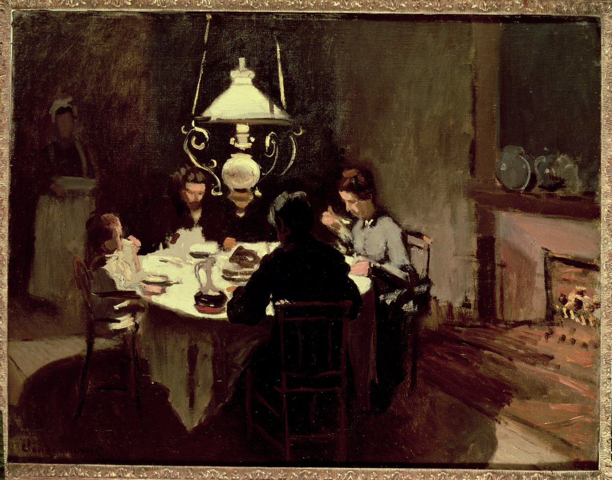 O jantar, 1868-9 de Claude Monet