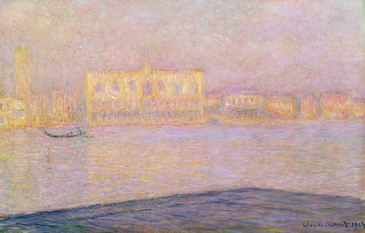 O Palácio Ducal de San Giorgio, 1908 de Claude Monet