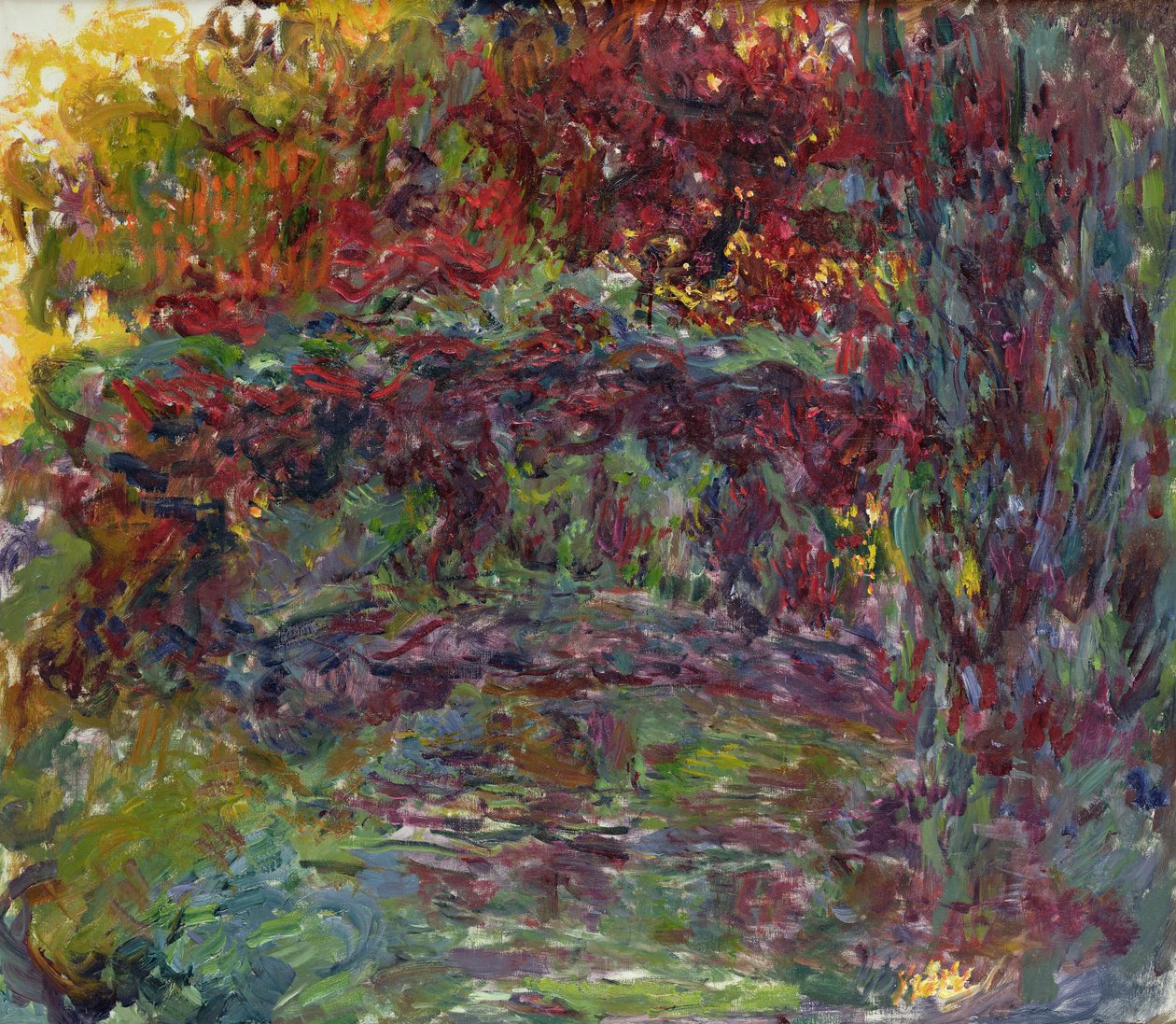 A ponte japonesa em Giverny, 1918-24 de Claude Monet