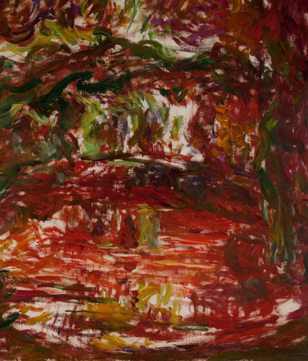 A ponte japonesa em Giverny, detalhe, 1918-24 (veja também 192358) de Claude Monet