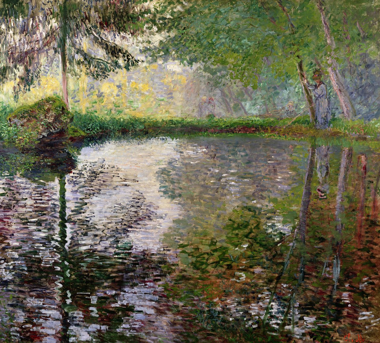 O lago em montgeron de Claude Monet