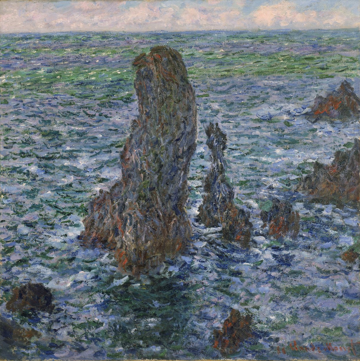 O Port Coton "Pirâmides" de Claude Monet