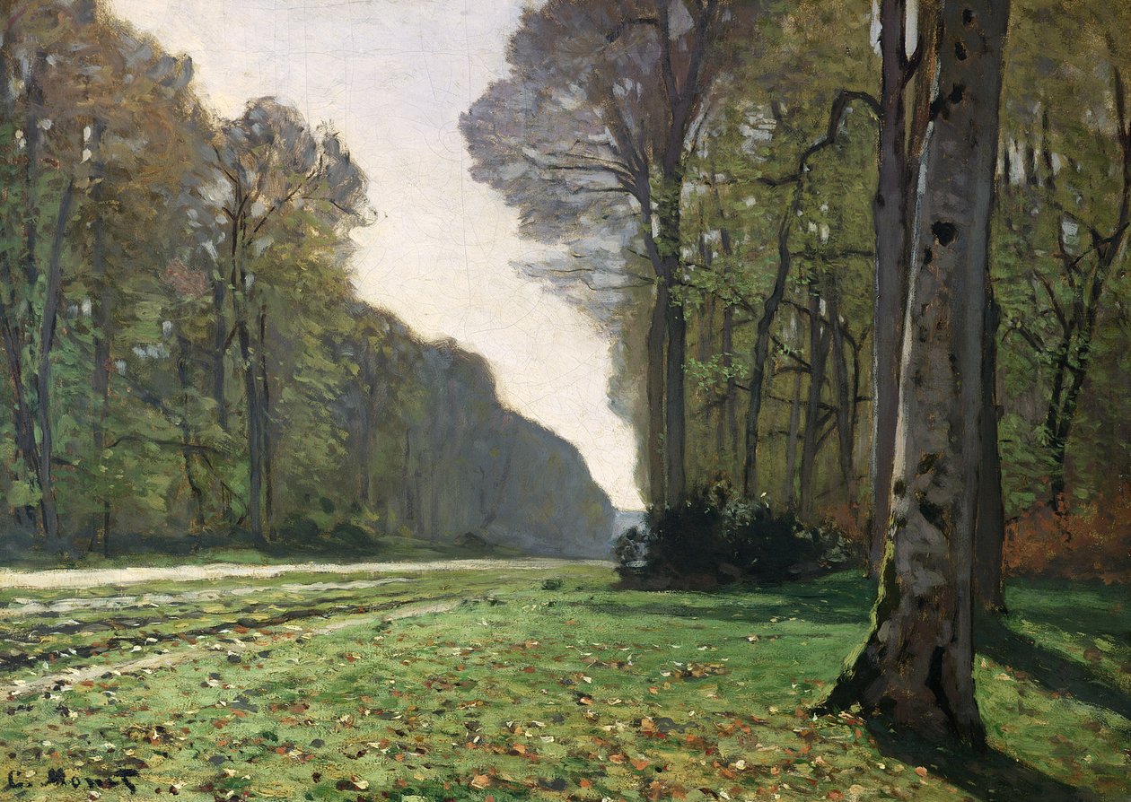 O Caminho para Bas-Breau, Fontainebleau (Pave de Chailly), cerca de 1865 de Claude Monet
