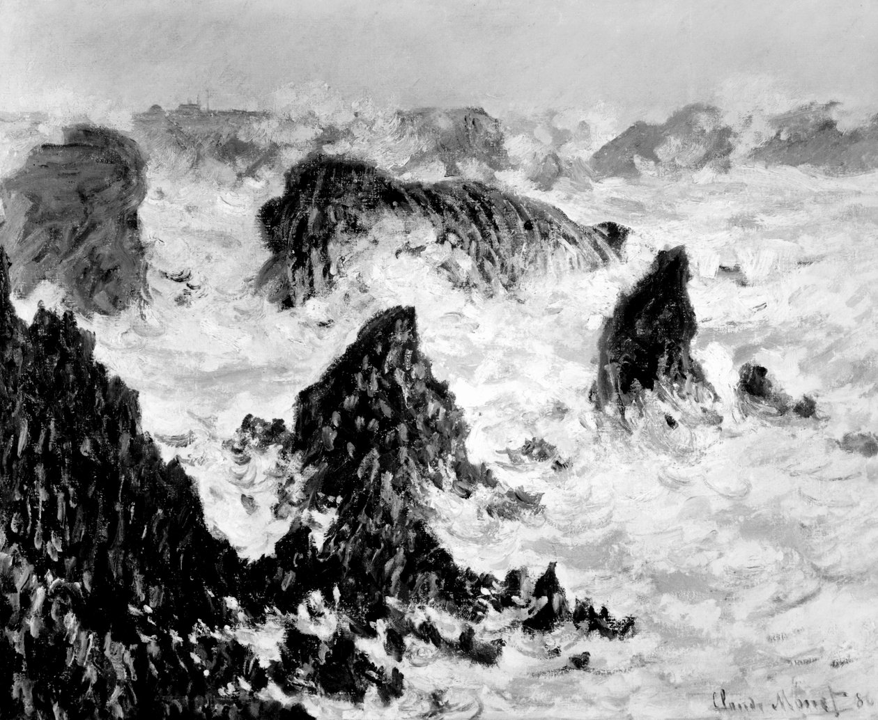 As Rochas de Belle-Ile, 1886 de Claude Monet