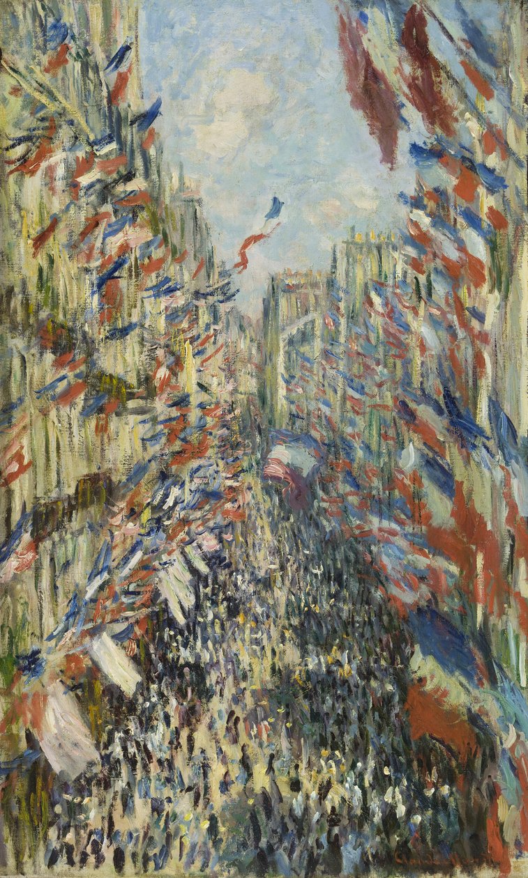 A Rue Montorgueil em Paris de Claude Monet