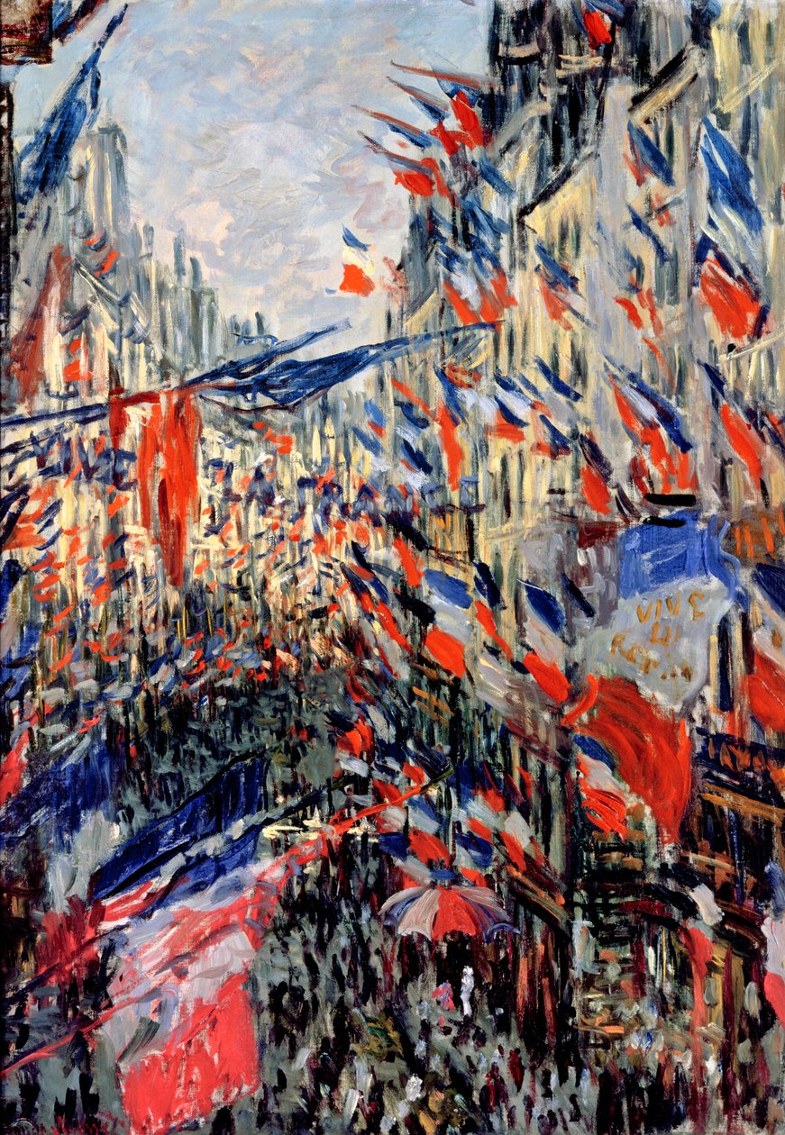 A Rue Saint-Denis, celebração de 30 de junho de 1878 de Claude Monet