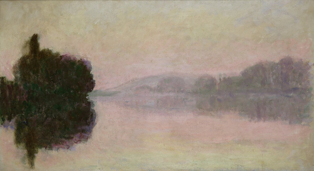 O Sena em Port-Villez, Efeito Noturno, 1894 de Claude Monet