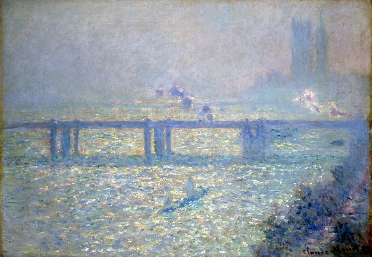 O Tamisa em Charing Cross Bridge, Londres, 1899 de Claude Monet