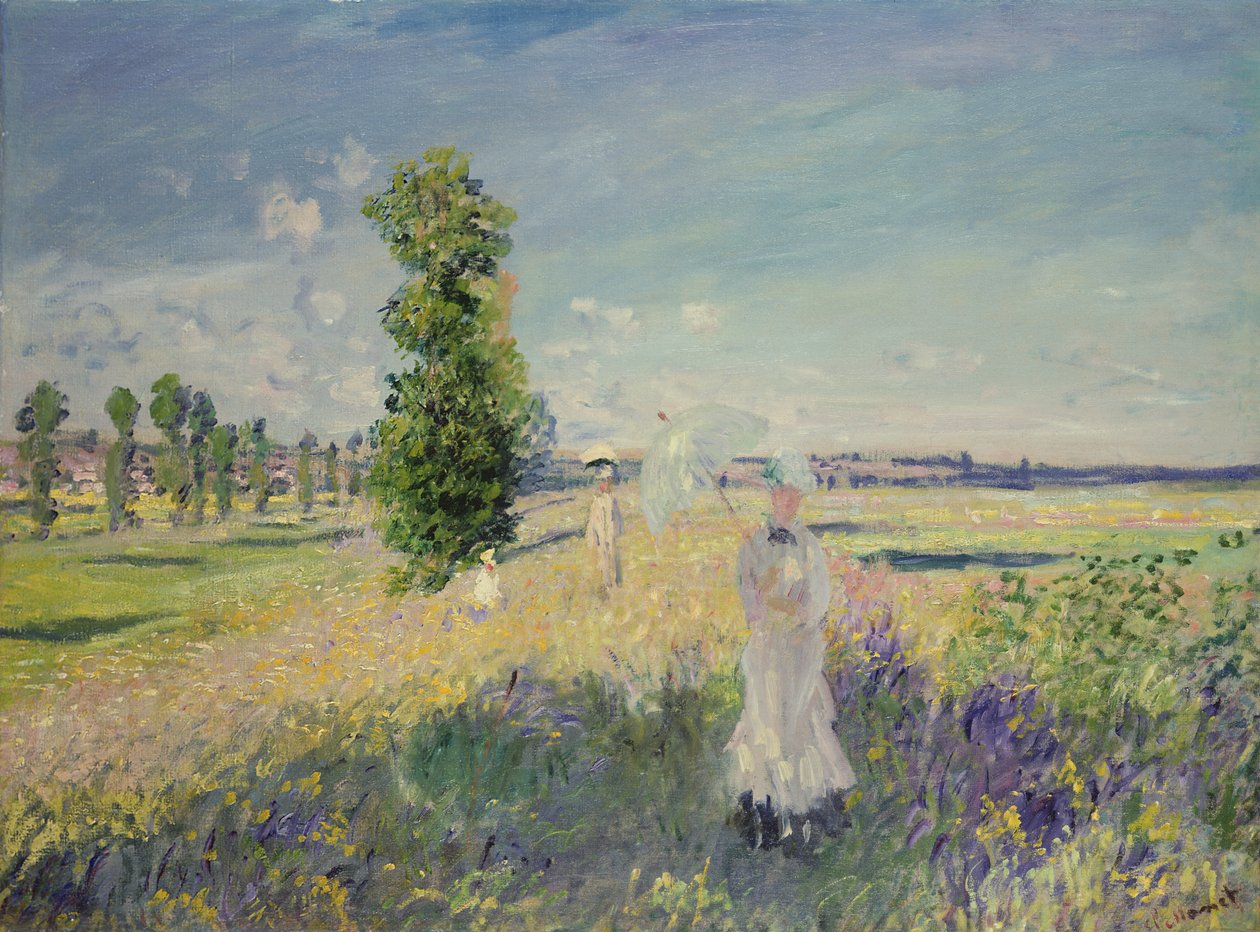 A caminhada (Argenteuil), c.1872-75 de Claude Monet