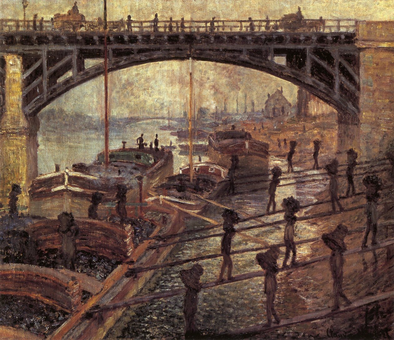 Os descarregadores de carvão de Claude Monet
