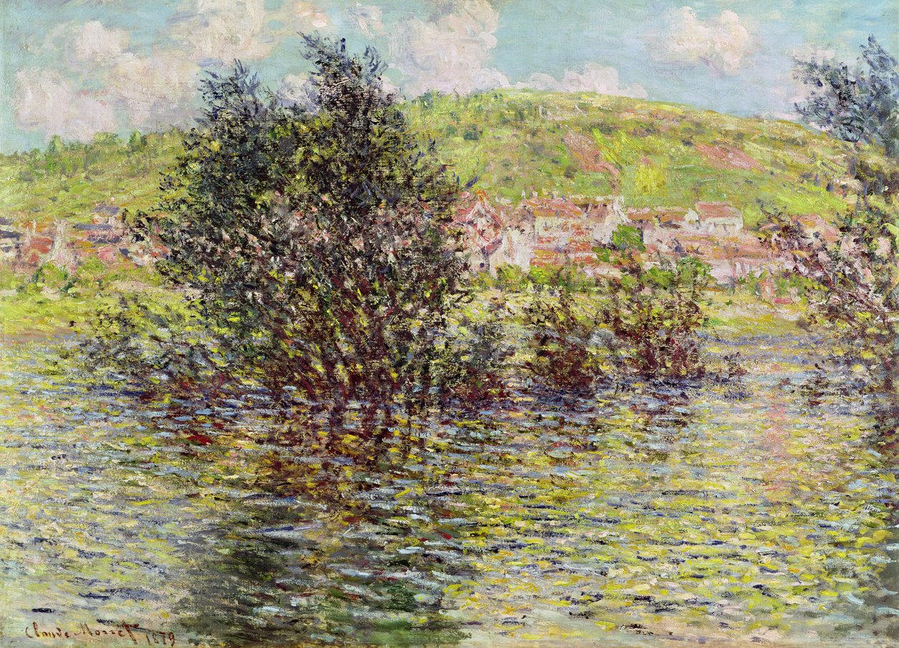 Vetheuil, vista de Lavacourt, 1879 de Claude Monet