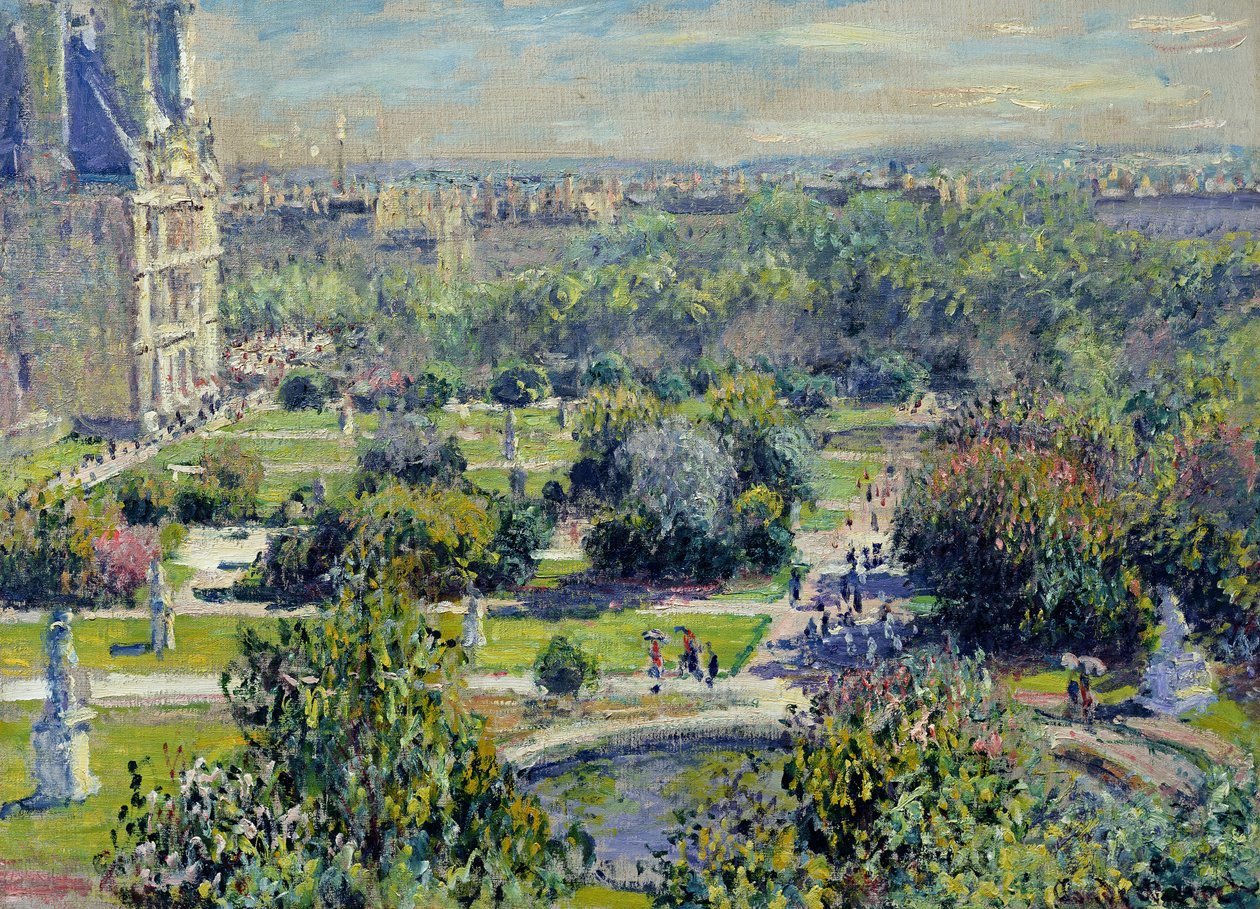 Vista dos Jardins das Tulherias, Paris, 1876 de Claude Monet