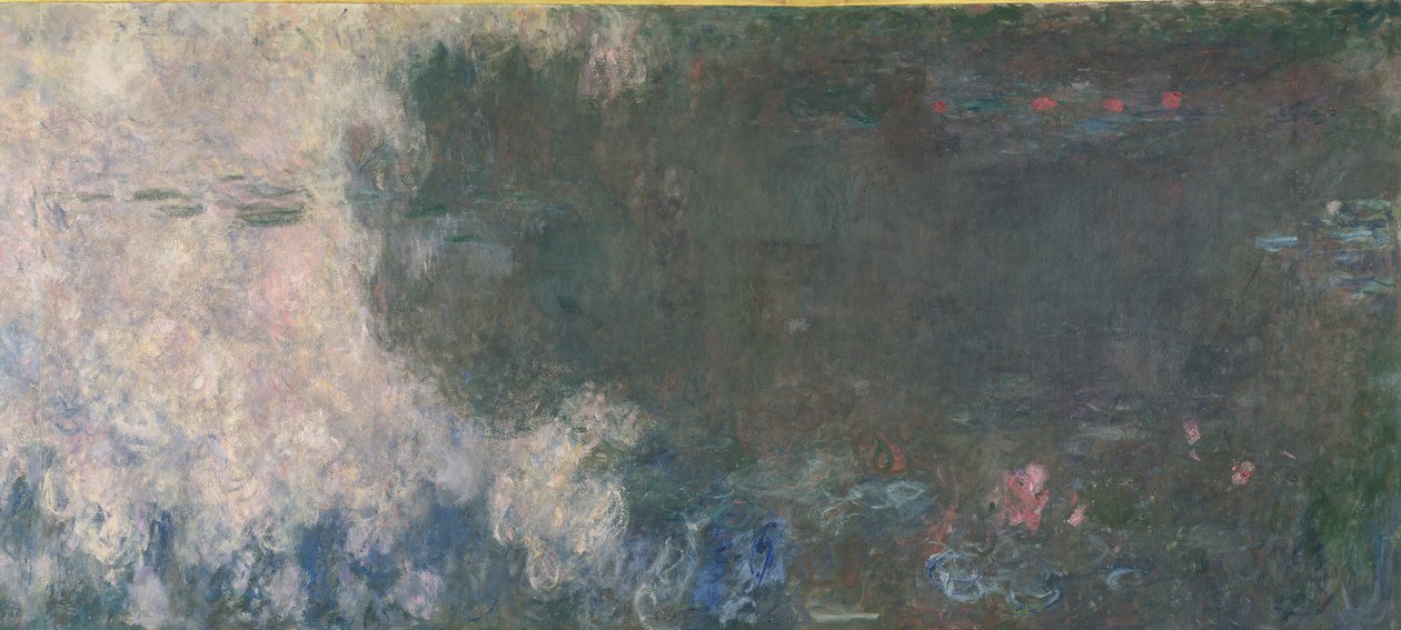 Nenúfares - As Nuvens (seção esquerda), 1914-18 (veja também 64184 e 64185) de Claude Monet