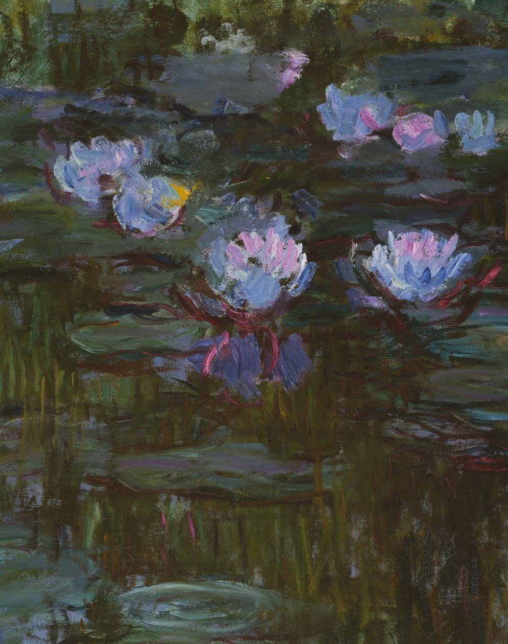 Waterlilies, 1914-17, detalhe, de, 158601, óleo, ligado, lona de Claude Monet