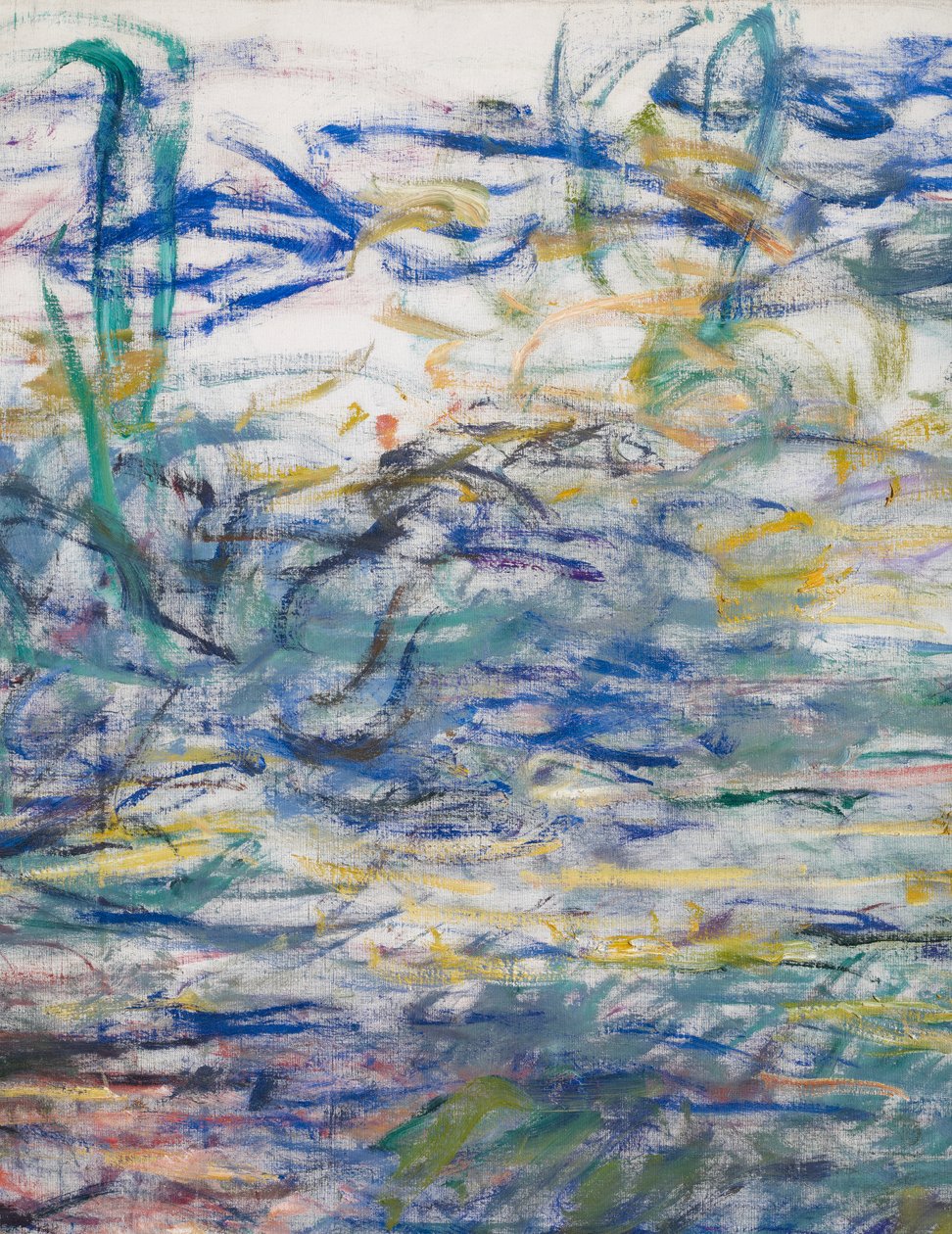 Waterlilies, 1917-19 detalhe de 160656 óleo sobre tela de Claude Monet