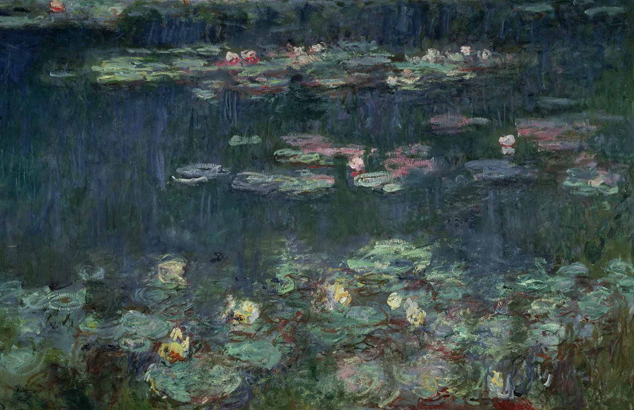 Waterlilies: Green Reflections, 1914-18 (seção direita) (ver também 70302 e 56004) de Claude Monet