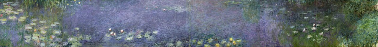 Waterlilies: Manhã, 1914-18 (esquerda, centro esquerda, centro direita e seção direita) de Claude Monet