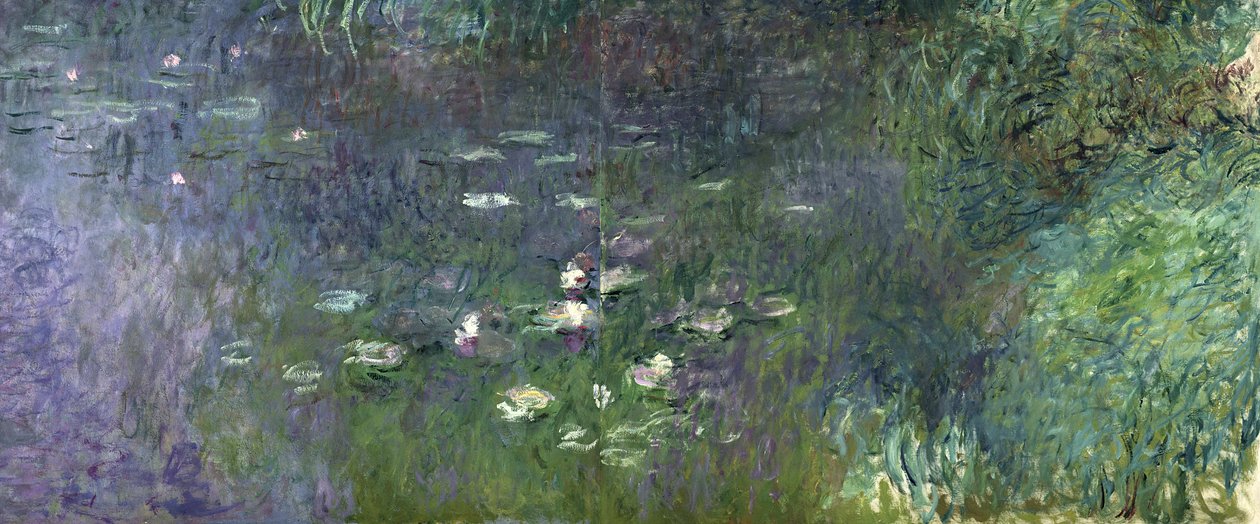 Waterlilies: Manhã, 1914-18 (seção direita) de Claude Monet