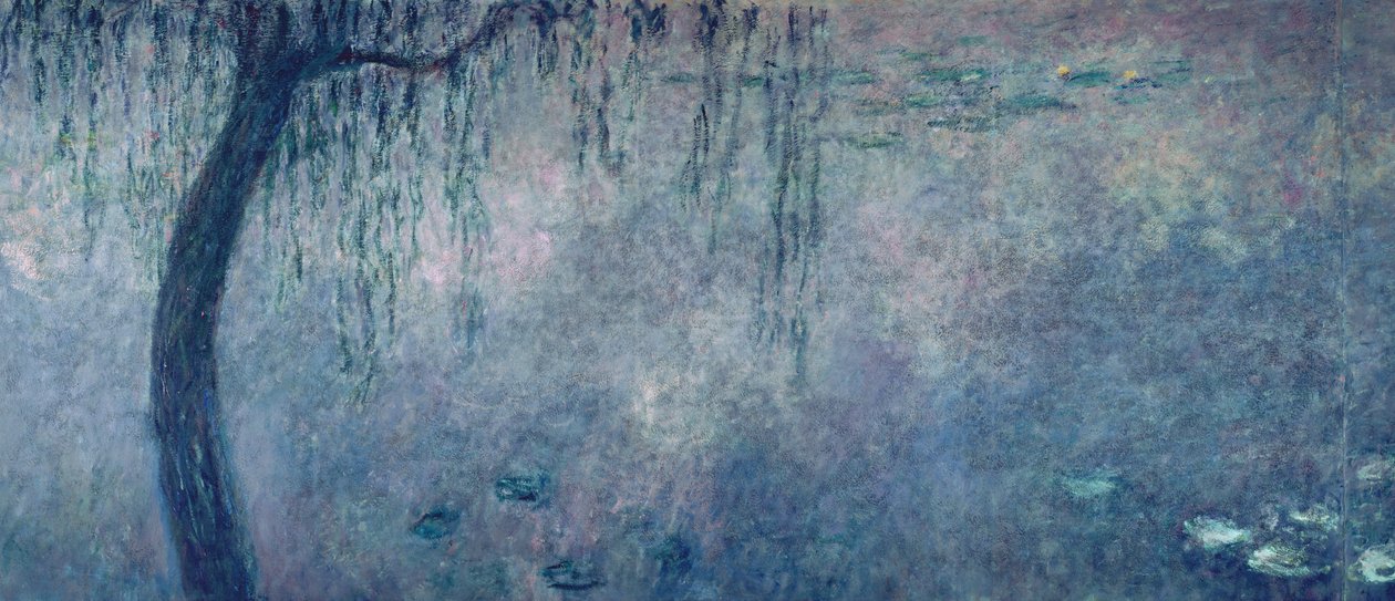 Nenúfares: Dois salgueiros, seção esquerda, 1914-18 (veja também 75701-03) de Claude Monet