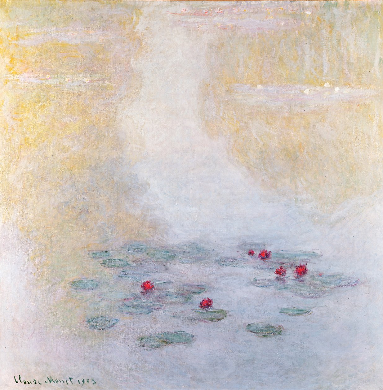 Nenúfares em Giverny, 1908 de Claude Monet