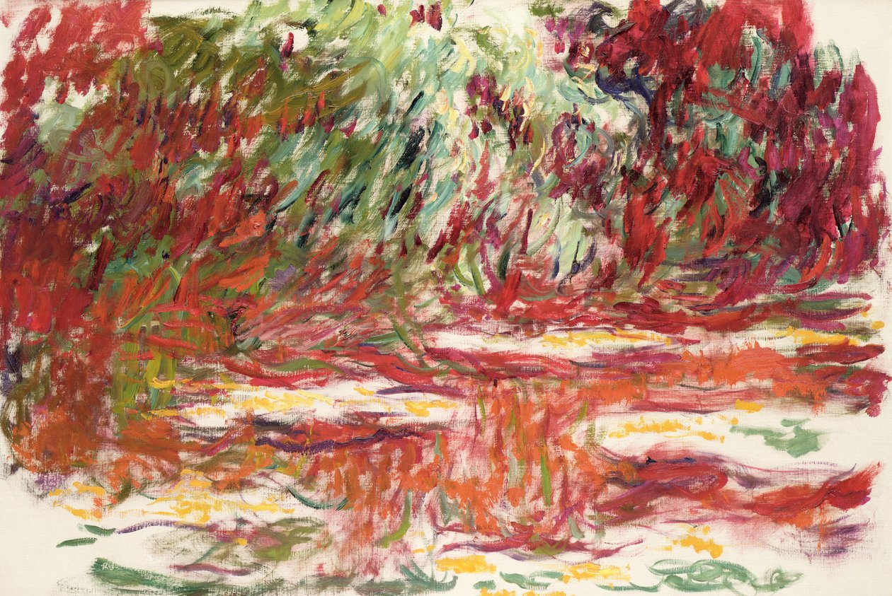 Lagoa de Waterlily, 1918-19 de Claude Monet