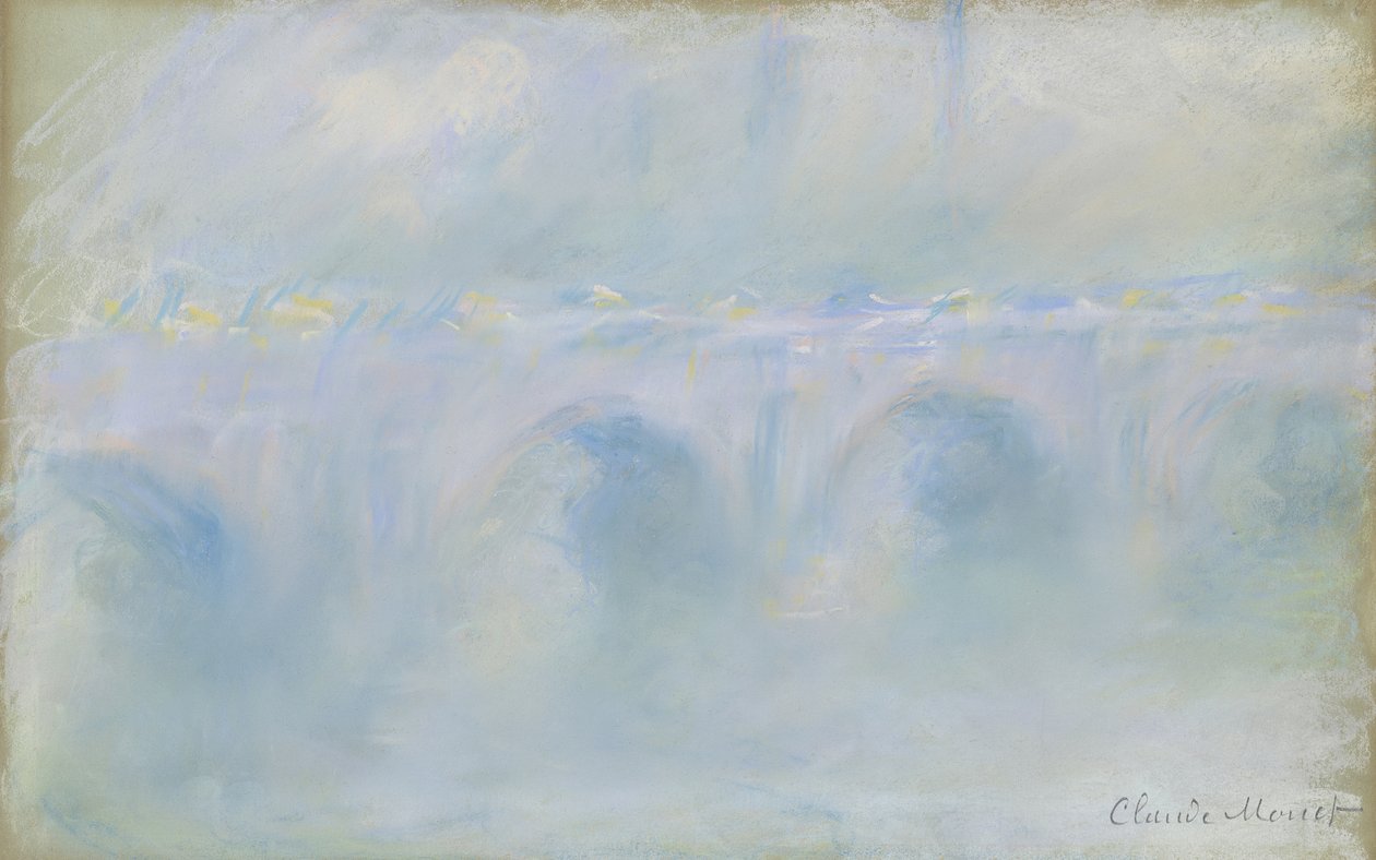 Ponte de Waterloo, 1901 (pastel) de Claude Monet