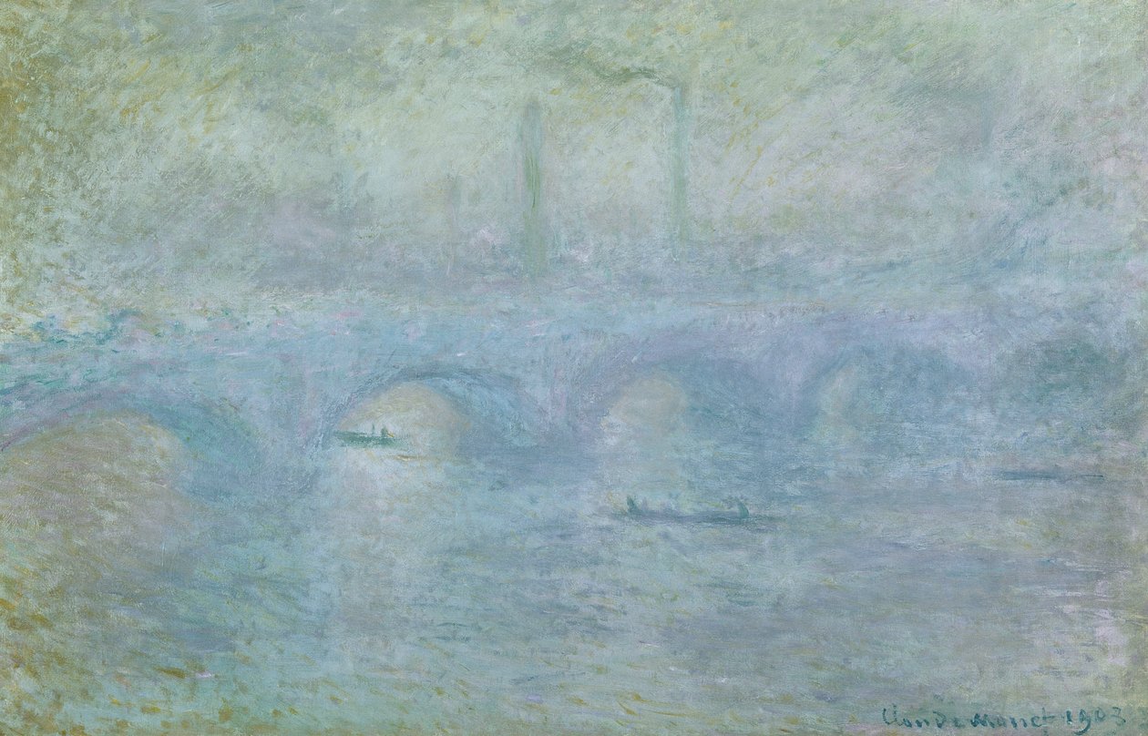 Ponte de Waterloo: Efeito da Névoa, 1903 de Claude Monet