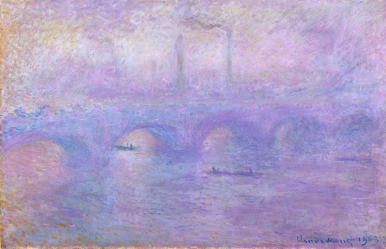 Ponte de Waterloo no nevoeiro, 1899-1901 de Claude Monet