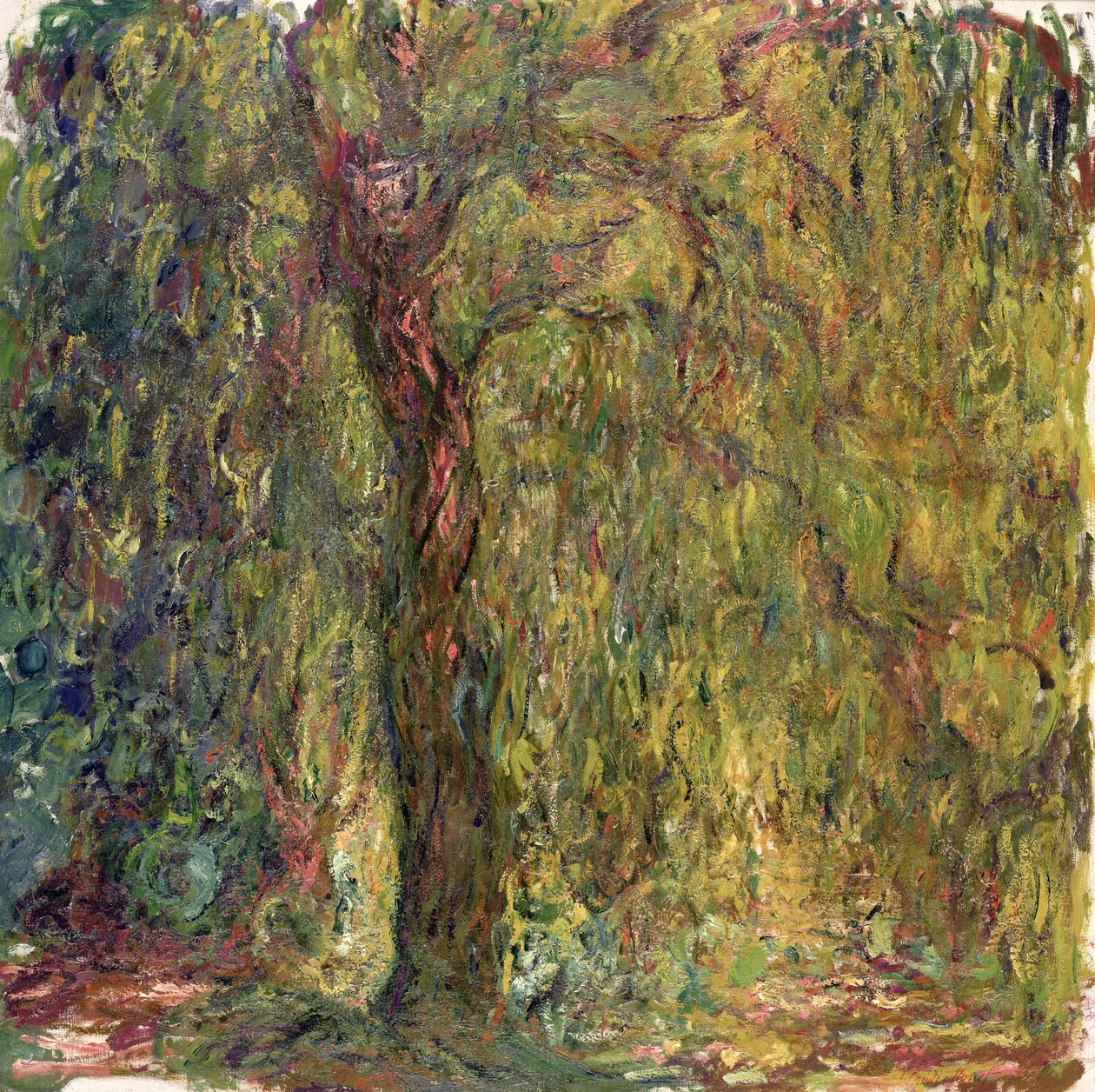 Salgueiro-chorão, 1918-19 de Claude Monet