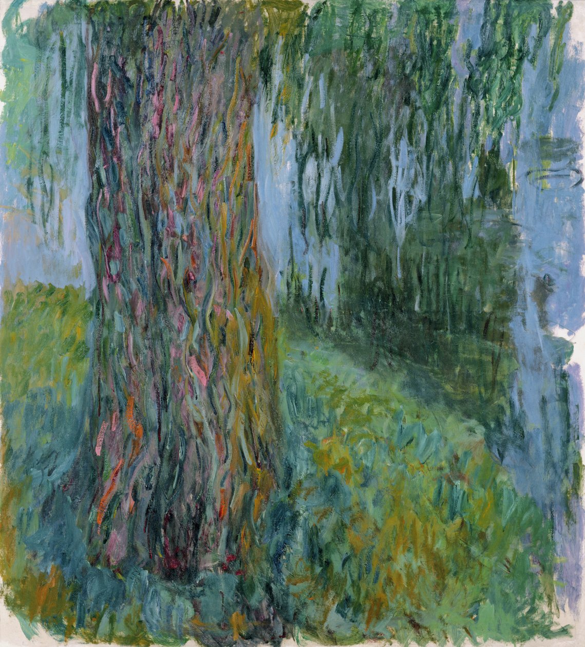 Salgueiro-chorão e a lagoa de Waterlily, 1916-19 (ver detalhe 414404) de Claude Monet