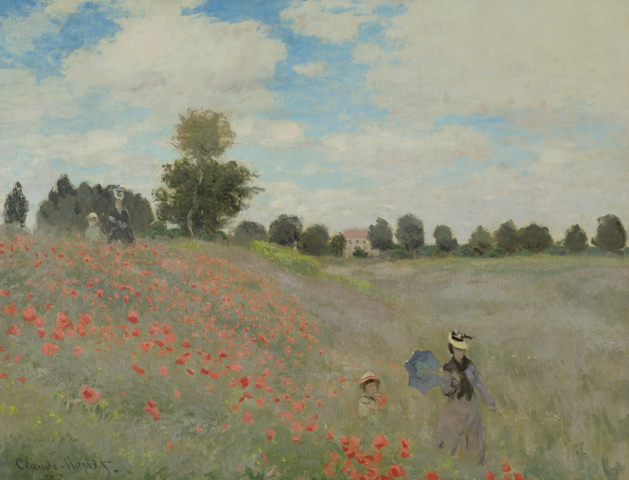 Papoulas silvestres, perto de Argenteuil de Claude Monet