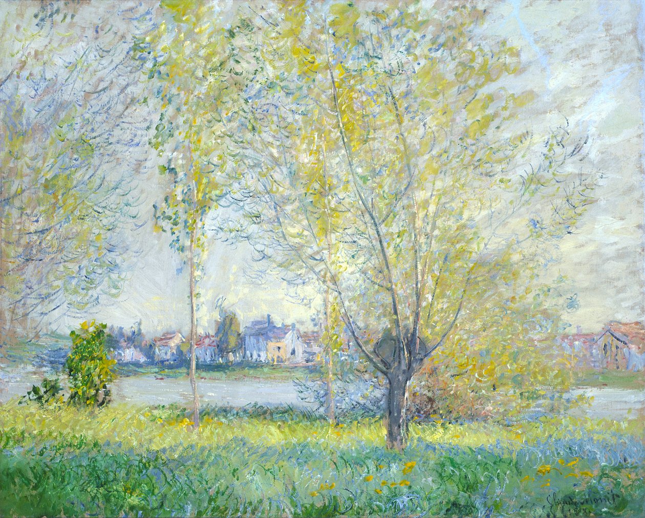 Salgueiros em Vetheuil, 1880 de Claude Monet