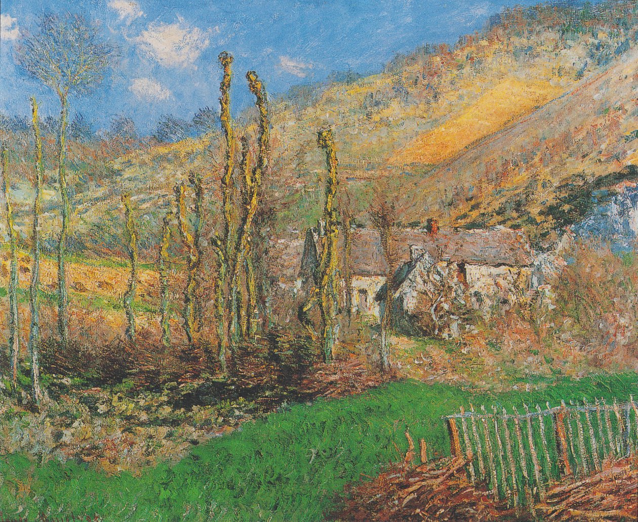 Paisagem de inverno no Val de Falaise (Giverny) de Claude Monet