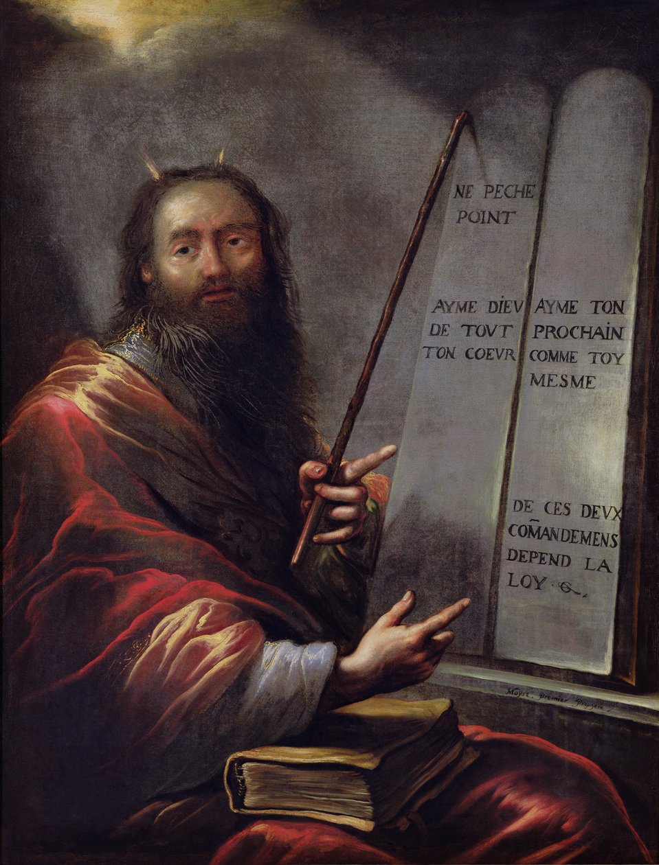 Moisés e as tábuas da lei de Claude Vignon