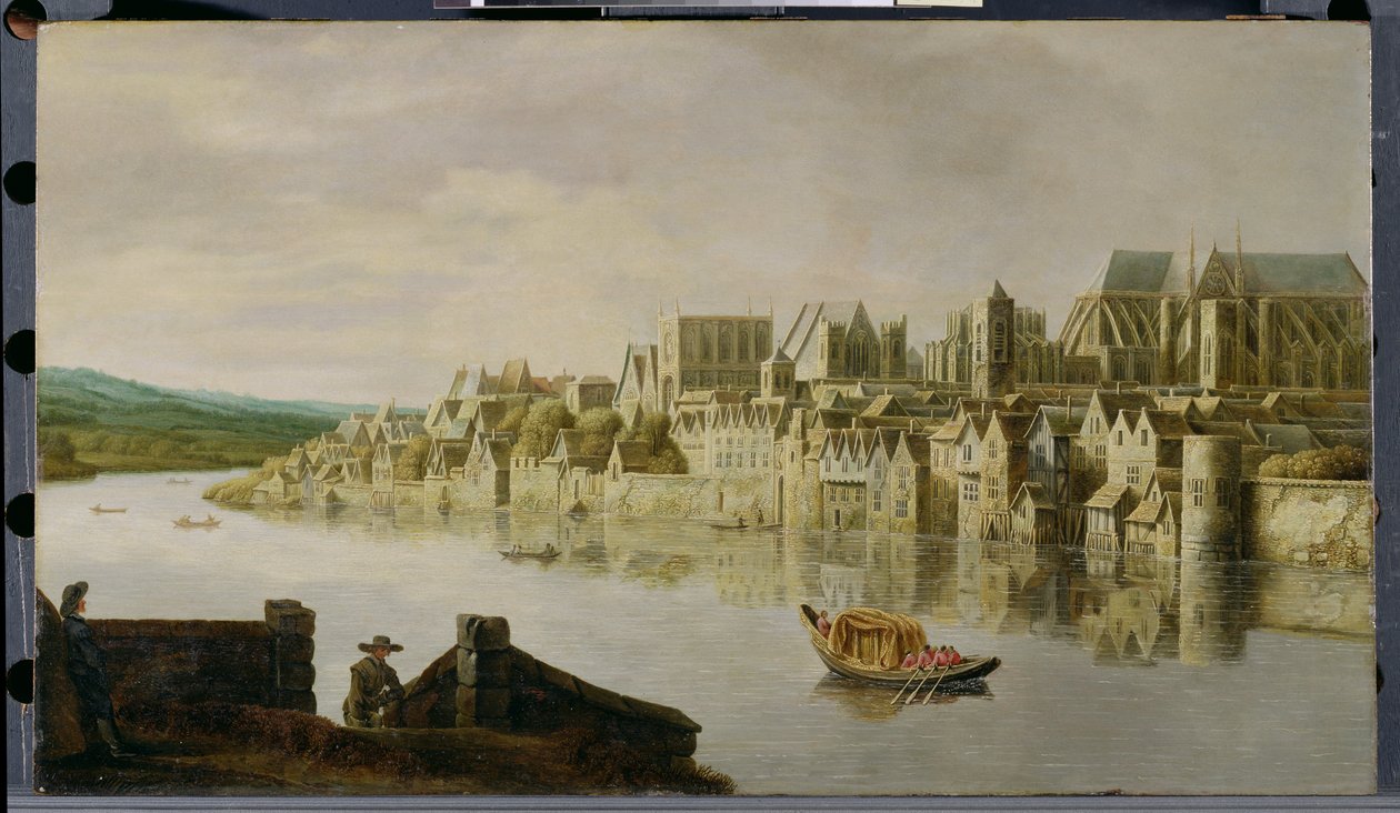 O Tamisa na Escadaria de Westminster, c.1630 de Claude de Jongh